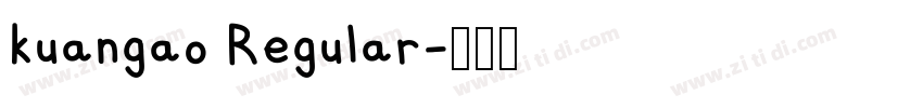 kuangao Regular字体转换